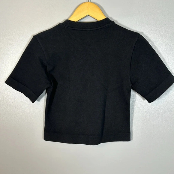 Everlane The Seamless Tee Cropped Black NWT M/L - Picture 8 of 8